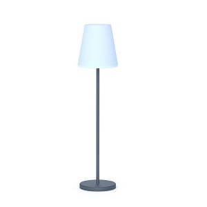 LAMPADAR NEW LOLA SLIM, 120 SOLAR & BATTERY, GRI ANTRACIT, CONFECTIONAT DIN METAL SI POLIETILENA - Img 1