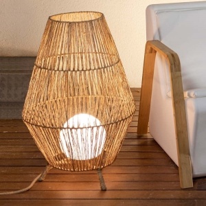 LAMPADAR SISINE 70 BATTERY IN&OUT, CONFECTIONAT DIN IUTA NATURALA - Img 1
