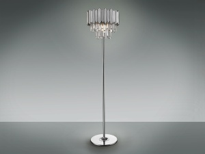 LAMPADAR TIARA, 159 CM, CROM/TRANSPARENT, DIN METAL, ABS SI STICLA, STIL MODERN - Img 2