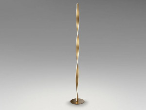 LAMPADAR TWIST, 150 CM, AURIU PERIAT/OPAL, DIN METAL, ALUMINIU SI ACRIL, STIL MODERN - Img 4