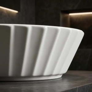 LAVOAR PE BLAT REA SAMANTA, ALB, 49 CM, CALITATE SUPERIOARA - Img 7