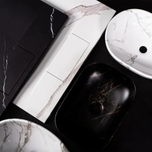 LAVOAR PENTRU BLAT REA ROYAL IN BLACK MARBLE, CALITATE SUPERIOARA - Img 5