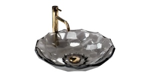 LAVOAR REA ARCTIC, FUMURIU, 45 CM, DIN STICLA, CALITATE SUPERIOARA - Img 6