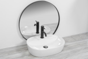 LAVOAR REA CARINA, ALB, 50 CM, DIN CERAMICA, CALITATE SUPERIOARA