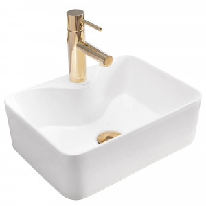 LAVOAR REA KELLY MINI, ALB, 41 CM, DIN CERAMICA, CALITATE SUPERIOARA - Img 6