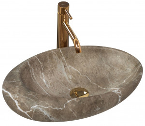 LAVOAR REA ROXY B, STONE NATURE, EFECT DE PIATRA GRI, 49 CM, DIN CERAMICA, CALITATE SUPERIOARA - Img 4