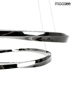 LUSTRA ANILLO 2, CROM/NEGRU, CONFECTIONATA DIN METAL, ACRIL SI ALUMINIU, STIL MODERN - Img 3