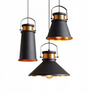 LUSTRA ASTI ABC BLACK/GOLD, NEGRU SI AURIU, DIN ALUMINIU DE INALTA CALITATE, STIL MODERN, TU - Img 2