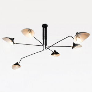 LUSTRA BLACK APP570-6C, NEGRU, DIN OTEL SI METAL, STIL MODERN, TU