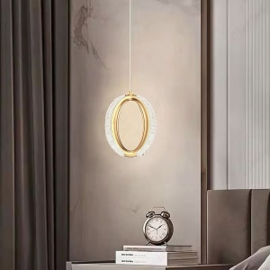 Lustră cu Cristale Suspendată LED G114-1CP Złota - Img 2