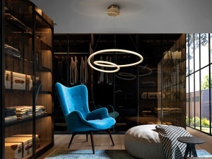 LUSTRA LED, TUBE 60CM, REALIZATA DIN METAL SI LED, FINISAJ AURIU, STIL MODERN - Img 3
