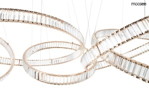 LUSTRA LIBERTY LINE 8 GOLD, CONFECTIONATA DIN STICLA SI METAL, STIL MODERN - Img 6