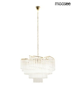 LUSTRA LUMA 80, AURIE, CONFECTIONATA DIN METAL SI STICLA, STIL MODERN - Img 5