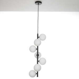 LUSTRA MODERNA, GRAPES, COD 5092, STIL MODERN, REALIZAT DIN METAL SI STICLA - Img 3