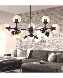 LUSTRA MODERNA, ZODIAK W12, DIN STICLA SI METAL, DESIGN DEOSEBIT