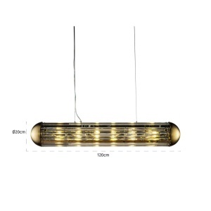 LUSTRA MULA 212989, CONFECTIONATA DIN METAL SI STICLA, ALAMA, STIL MODERN - Img 2