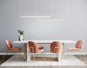 LUSTRA OMBRE LEVEL 100, ALBA, CONFECTIONATA DIN OTEL ALB, STIL MODERN