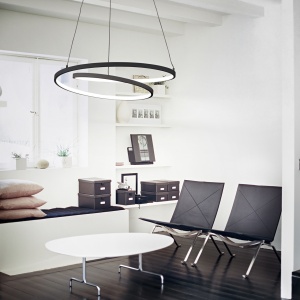 LUSTRA OZ SP D80 DALI/PUSH, 80CM, NEGRU, DIN METAL, STIL MODERN - Img 2