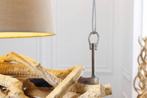 LUSTRA SUSPENDATA 165CM, VIGGINE, DIN LEMN RECICLAT, DESIGN RUSTIC - Img 2