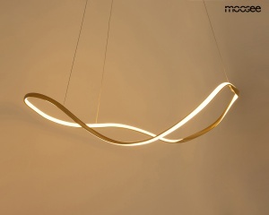 LUSTRA WAVES 80, AURIE, CONFECTIONATA DIN METAL SI ALUMINIU, STIL MODERN - Img 2