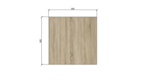 Masă de cafenea patrata 68x68cm, culoare sonoma, metal si furnir laminat - Img 2