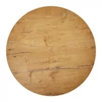 Masă de cafenea rotunda 68cm, culoare stejar lancelot, metal si furnir laminat - Img 2