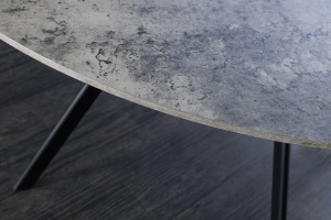 MASA DE DINING ROTUNDA, ATELIER 120CM, FURNIR LEMN, MELAMINA SI METAL, ASPECT PIATRA, ARTIM GROUP SELECTION - Img 2
