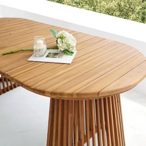 MASA DE GRADINA BERJA, REALIZATA DIN LEMN DE TEC, CULOARE NATUR, HOUSE NORDIC - Img 7
