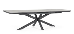 MASA DE GRADINA, EXTENSIBILA, PASCAL 200X260, GRI ANTRACIT, CONFECTIONATA DIN ALUMINIU, STIL MODERN