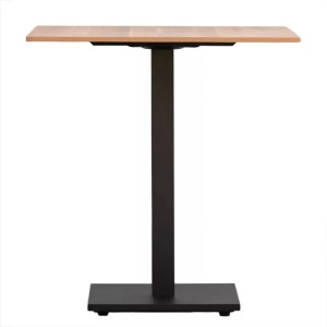 Masă de grădină tip cafenea, imitație de lemn, 70×70 – culoare deschisă - Img 5