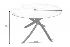 MASA DE SUFRAGERIE, ALPINE 120CM, ALBA, CERAMICA, ROTUNDA, COD 44230 - Img 2