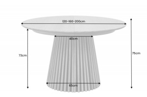 MASA DE SUFRAGERIE EXTENSIBILA, VALHALLA 120/200CM, DIN MDF STEJAR INCHIS, ARTIM GROUP SELECTION - Img 8