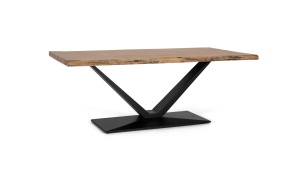 MASA DE SUFRAGERIE LAGOS 200CM, REALIZATA DIN LEMN DE SALCAM SI METAL, CULOARE NATUR/NEGRU, GINER Y COLOMER