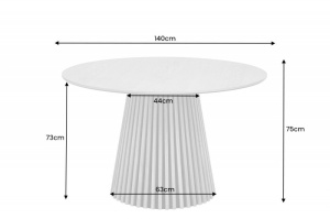 MASA DE SUFRAGERIE ROTUNDA, 140CM, NUC, MDF SI FURNIR, ARTIM GROUP SELECTION - Img 5
