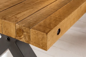 MASA DE SUFRAGERIE, THOR 200CM, LEMN MASIV DE PIN, DESIGN INDUSTRIAL - Img 6