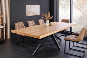 MASA DE SUFRAGERIE, ZEUS 240CM, FURNIR LEMN DE STEJAR SI METAL, ASPECT NATUR, ARTIM GROUP SELECTION