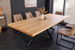 MASA DE SUFRAGERIE, ZEUS 240CM, FURNIR LEMN DE STEJAR SI METAL, ASPECT NATUR, ARTIM GROUP SELECTION - Img 11