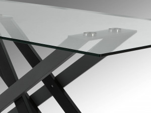 MASA DINING 180CM, TAIMA,DIN METAL SI STICLA, COD 758022, STIL MODERN SCHULLER - Img 4