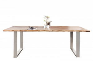 MASA DINING 200CM DIN LEMN MASIV MAMMUT 35944 DESIGN VINTAGE/INDUSTRIAL - Img 6