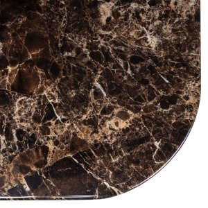 MASA DINING ALMUNDI, 230cm, LEMN, MDF SI CERAMICA, MARO, ASPECT DE MARMURA INFOLIAT, STIL MODERN - Img 4