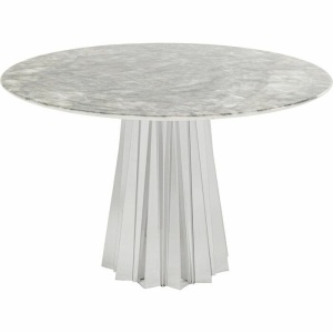 MASA DINING AMORA STONE 120 CM, CONFECTIONATA DIN MARMURA SI OTEL, STIL MODERN