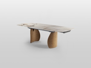 MASA DINING/BIROU EXTENSIBILA 1600CM, REALIZATA DIN METAL, STICLA SI CERAMICA, DESIGN MODERN, PRODUS DE LUX - Img 6