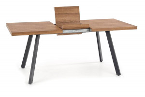 MASA DINING EXTENSIBILA BERLIN, NUC/NEGRU, 160/220 CM, BLAT DIN MDF SI PICIOARE DIN METAL, STIL VINTAGE - Img 7