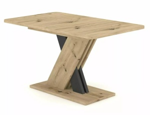 MASA DINING EXTENSIBILA EXEL, 140/180 CM, STEJAR ARTISAT/GRI ANTRACIT, DIN PAL LAMINAT, STIL MODERN - Img 4