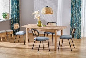 MASA DINING EXTENSIBILA MAURYCY, STEJAR CRAFT, 118/158 CM, BLAT DIN PAL SI PICIOARE DIN MDF, STIL CLASIC - Img 2