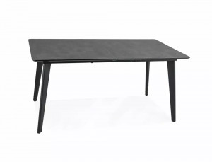 MASA DINING EXTENSIBILA RENE, 160/200 CM, GRI/NEGRU MAT, BLAT DIN MDF SI PICIOARE DIN METAL, STIL MODERN - Img 4