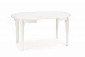 MASA DINING EXTENSIBILA SORBUS, ALBA, 100/200 CM, BLAT DIN MDF SI PICIOARE DIN LEMN MASIV, STIL CLASIC - Img 6