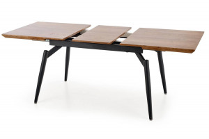 MASA DINING EXTENSIBILA STIL CAMBELL, STEJAR NATURAL/NEGRU, 140/180 CM, BLAT DIN MDF SI PICIOARE DIN METAL, STIL VINTAGE - Img 7