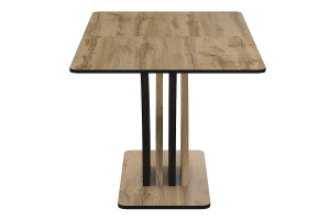 MASA DINING EXTENSIBILA VENTO, 120/160 CM, STEJAR ATISAN/NEGRU, DIN PAL LAMINAT, STIL MODERN - Img 6