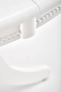 MASA DINING EXTENSIBILA WILLIAM, ALBA, 90/124 CM, BLAT DIN MDF SI PICIOARE DIN LEMN MASIV , STIL CLASIC - Img 8